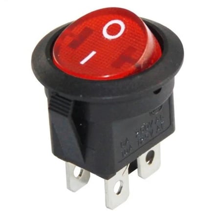 IC-131-4 Yuvarlak Işıklı On-Off Anahtar 4P (5 Adet)