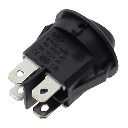 IC-131-4 Yuvarlak Işıklı On-Off Anahtar 4P (5 Adet)