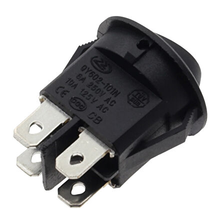 IC-131-4 Yuvarlak Işıklı On-Off Anahtar 4P