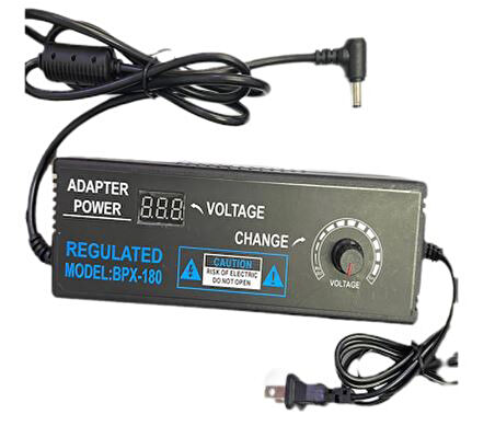 POWERMASTER PM-22380 3 VOLT - 12 VOLT - 10 AMPER 5.5*2.5 MM UÇLU VOLTAJ KADEMELİ ADAPTÖR
