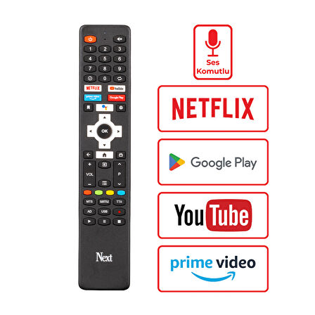 Next Vivax Conti Android Ses Komutlu LCD-LED Tv Kumandası