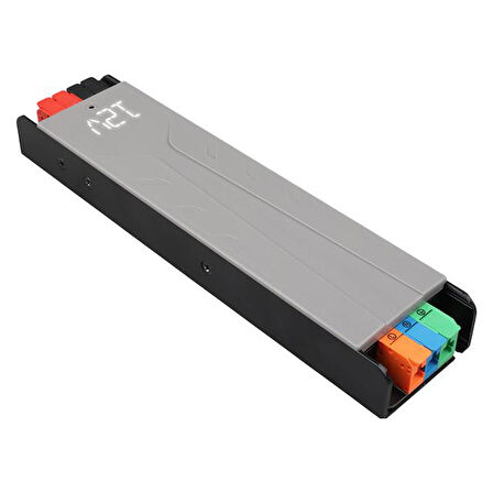 Powermaster PM-26840 12 Volt 15 Amper 180 Watt Slim Metal Kasa Adaptör Voltaj Göstergeli 218X51x27mm