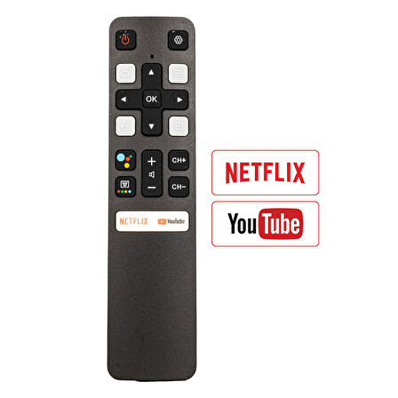 Weko KL Tcl RC802V FNR1 HTC120 Netflix Youtube Tuşlu Lcd Led Tv Kumanda Uzaktan Kumanda