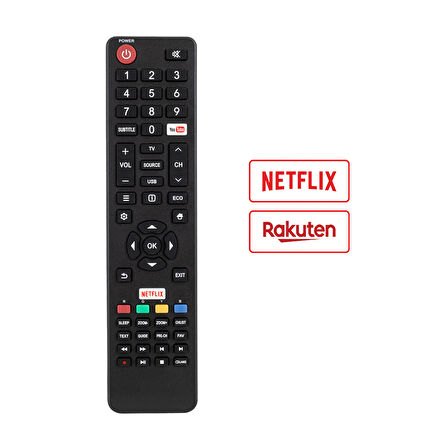 Weko KL Tesla 06-532W54-TLA1XS Youtube-Netflix Tuşlu LCD LED TV Kumanda