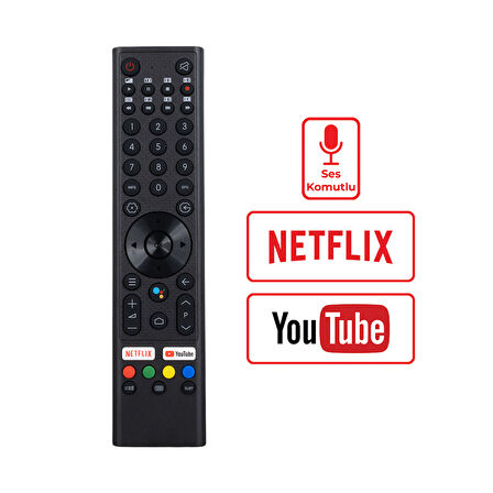 Weko Vestel - Tesla YOUTUBE-NETFLIX Tuşlu Ses Komutlu Lcd Led TV Kumanda