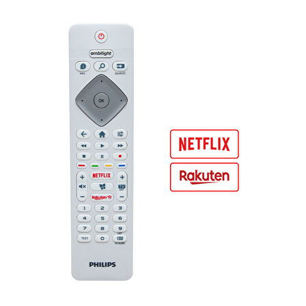 Weko KL Philips Ambilight Netflix Rakuten Tuşlu Beyaz Lcd Led Tv Kumanda 