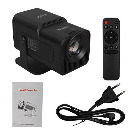 Hello HY320 Android 11 Akıllı LED Ayarlanabilir Projeksiyon Fhd Kablosuz Görüntü Aktarım Destekli Ev Sinema Sistemi Duvar Yansıtma