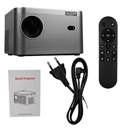 Hello HY350 Sesli Komutlu Android 11 Akıllı LED Projeksiyon FHD Kablosuz Görüntü Aktarım Destekli Ev Sinema Sistemi Yansıtma