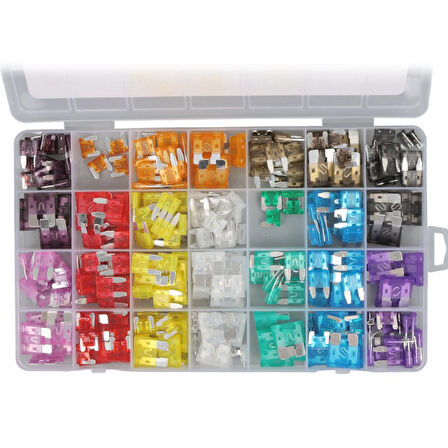 Powermaster Pm-28531 300 Parça Micro Mini Standart Oto Sigorta Kiti Karışık Araç Sigorta