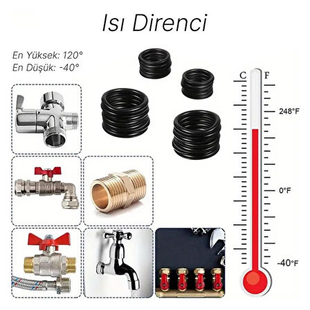 Powermaster PM-28533 800 Parça Kauçuk Conta Halka Seti 28 Farklı Ölçü O-Ring Nitril NBR Su Geçirmez