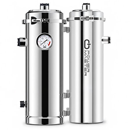 Powermaster PM-28653 Ana Hat Su Arıtma Sistemi 5.000 Litre Saat Paslanmaz Çelik Gövdeli Yıkanabilir UF-PVDF Filtreli