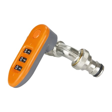 Sunup SN-29268 3 Haneli Şifreli Kilitli Bahçe Musluğu 1/2" Dış Mekan Su Vanası Hortum Bağlantı Seti