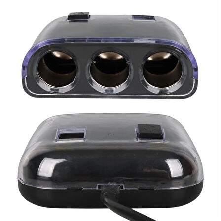 Olesson 1505 12-24V 120Watt 3'Lü Araç Çakmak Çoklayıcı