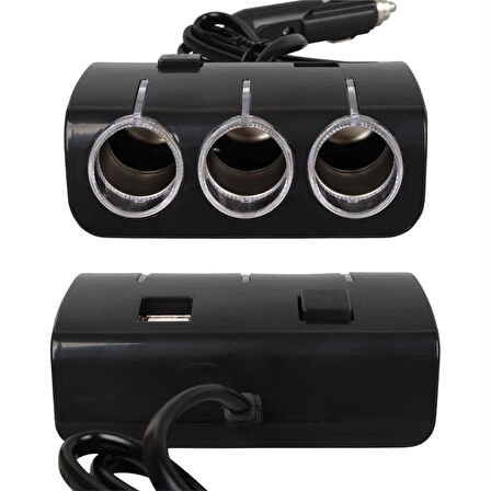 Olesson 1506 12-24V 120 Watt 3'LÜ Araç Çakmak Çoklayıcı