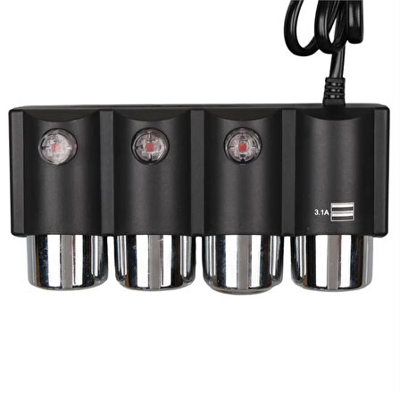 Olesson 1508 12-24V 120 Watt 3'Lü Araç Çakmak Çoklayıcı