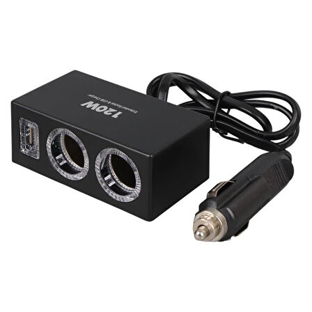 Olesson 1522 12-24V 120 Watt 2'Li Araç Çakmak Çoklayıcı