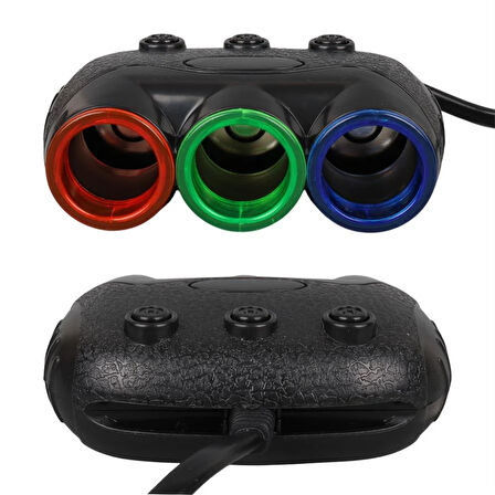 Olesson 1632 12-24V 120 Watt 3'Lü Araç Çakmak Çoklayıcı