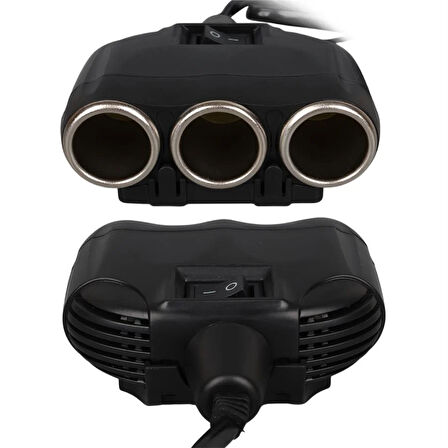 Olesson 1634 12-24V 120 Watt 3'Lü Araç Çakmak Çoklayıcı