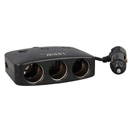 Olesson 1636 12-24V 100 Watt 3'LÜ Araç Çakmak Çoklayıcı