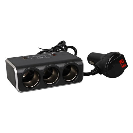 Olesson 1639 12-24V 120 Watt 3'Lü Araç Çakmak Çoklayıcı