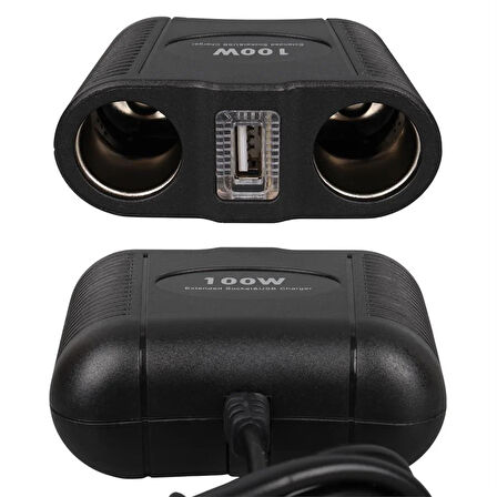 Olesson 1645 12-24V 100 Watt 2'Li Araç Çakmak Çoklayıcı