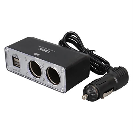 Olesson 1647 12-24V 100 Watt 2'Li Araç Çakmak Çoklayıcı