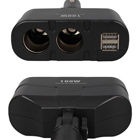 Olesson 1652 12-24V 100 Watt 2'Li Araç Çakmak Çoklayıcı