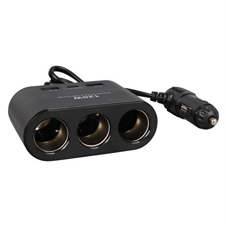 Olesson 1653 12-24V 120 Watt 3'Lü Araç Çakmak Çoklayıcı