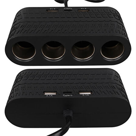 Olesson 1654 12-24V 120 Watt 4'LÜ Araç Çakmak Çoklayıcı