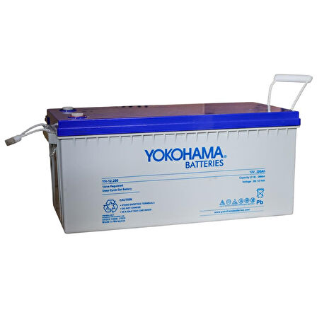 Yokohama YH-27019 12V 200Ah Tam Bakımsız Deep Cycle Jel Akü 532X240x221mm Yeni Tarihli Taze Akü