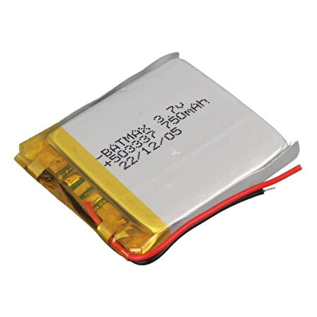 PowerMaster 503337 3.7V 750mAh Lityum Polimer (Li-po) Batarya Ciklet Pil