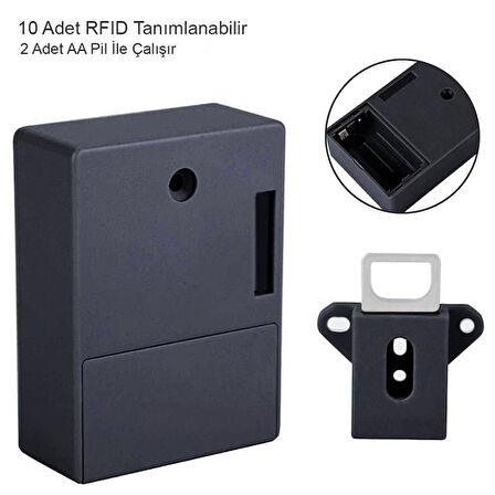 Powermaster PM-26971 Gizli Çekmece Dolap RFID Kapı Güvenlik Kilidi