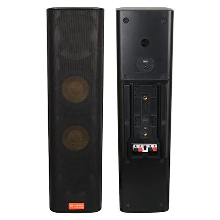 Magicvoice MV-28 2X13 CM 40 Watt Komütatörlü Hat Trafolu Siyah Dikey Sütun Hoparlör (Tekli Paket)