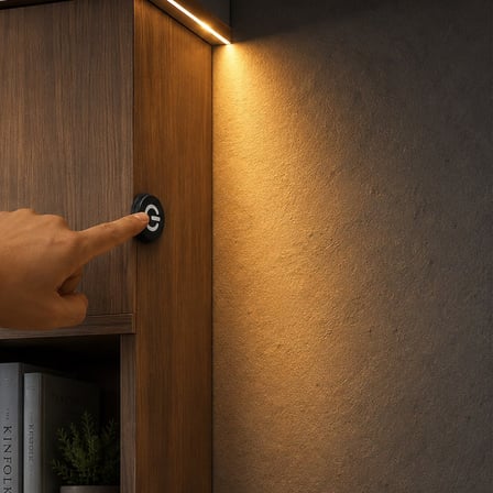 Powermaster PM-30779 5V DC 16Mm Gömme Dokunmatik LED Dimmer Kontrolcüsü Switch Buton Siyah