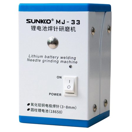 Sunkko MJ-33 Pil Ve Punta Kalemi Taşlama Makinesi Elektrot Ve 18650 Zımpara Cihazı