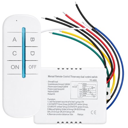 Weko WK-28838 4 Kanallı Uzaktan Kumandalı Aydınlatma Kontrol Anahtarı Avize Modülü
