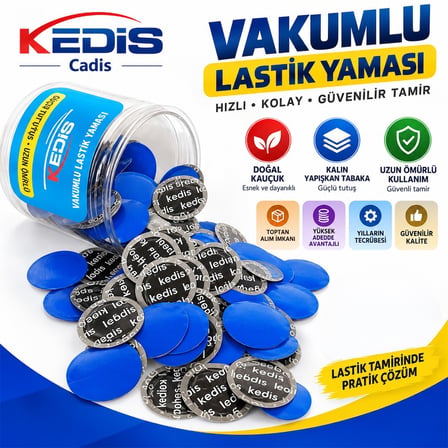 Sunup SN-38103 Lastik Tamir Yaması 42Mm Doğal Kauçuk Soğuk Yama Seti (150'Li Paket)