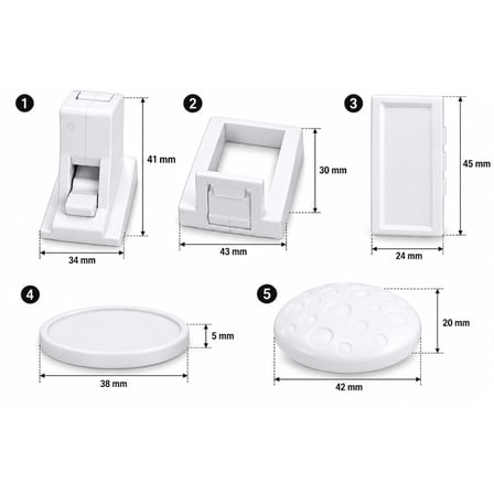 Sunup SN-38125 Mıknatıslı Beyaz Çekmece Dolap Kilidi