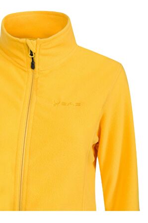 2AS Peridot Tam Fermuarlı Kadın Polar Sweatshirt Sarı