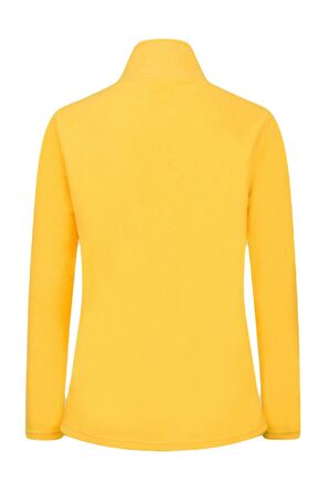 2AS Peridot Tam Fermuarlı Kadın Polar Sweatshirt Sarı