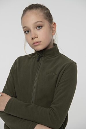 2AS Pade Tam Fermuarlı Çocuk Polar Sweatshirt