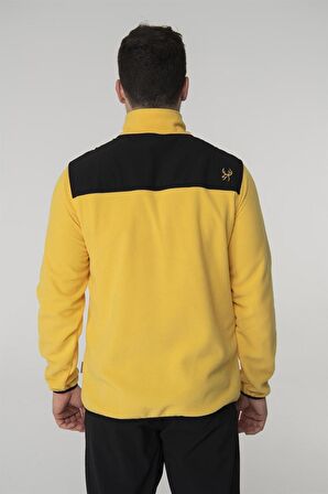 2AS Petan Yarım Fermuarlı Parçalı Erkek Polar Sweatshirt