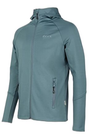 2AS Selenge Fermuarlı Kapşonlu Sweat Koyu Gri