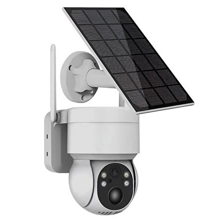 Powermaster PM-26196 Solar Güneş Panelli Dış Mekan Wifi Kamera 4MP 1080P ICSEE Uygulama Destekli
