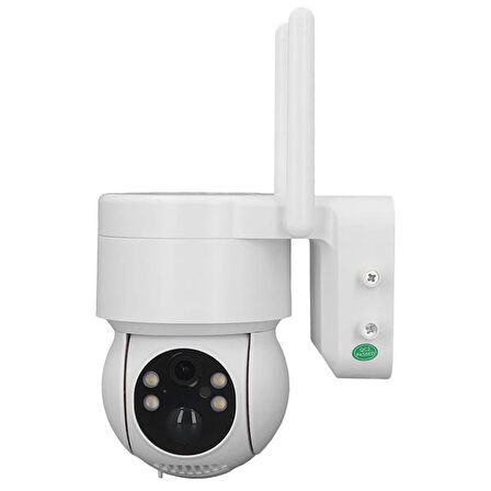 Powermaster PM-26196 Solar Güneş Panelli Dış Mekan Wifi Kamera 4MP 1080P ICSEE Uygulama Destekli