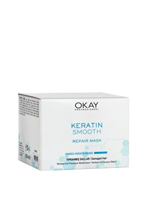 Okay Keratin Smooth Onarıcı Saç Maskesi 500ml 2li