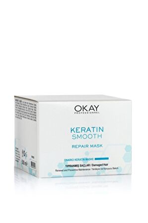 Okay Keratin Smooth Onarıcı Saç Maskesi 500 ml 2li