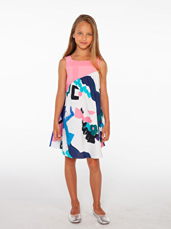 Kolsuz Rahat Kalıp Kız Çocuk Elbise