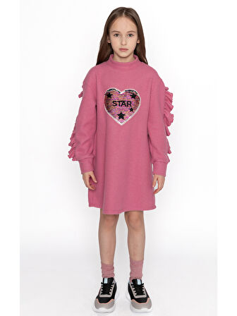 Payet Kalpli Kız Çocuk Elbise