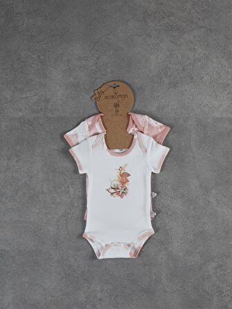 Ecocotton Rosa Kısa Kollu Zıbın Seti 12-18 Ay